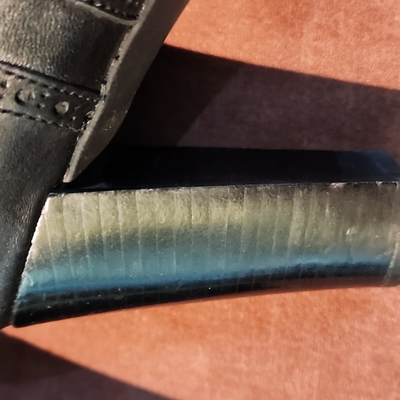 Franco Sarto Black Chunky Heeled Lace-up Genuine Leather Pumps US 9.5 - Picture 8 of 14